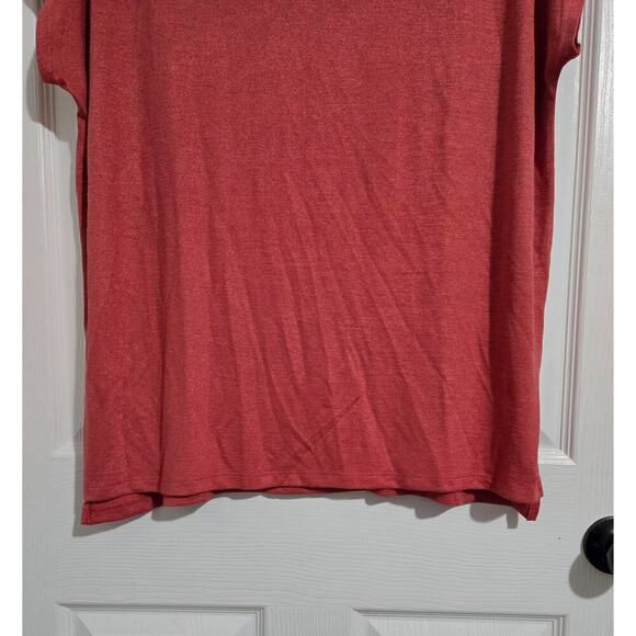 ORVIS Soft T-Shirt Women's Plus Size 2X Coral Pink V-Neck Athleisure - Picture 4 of 13